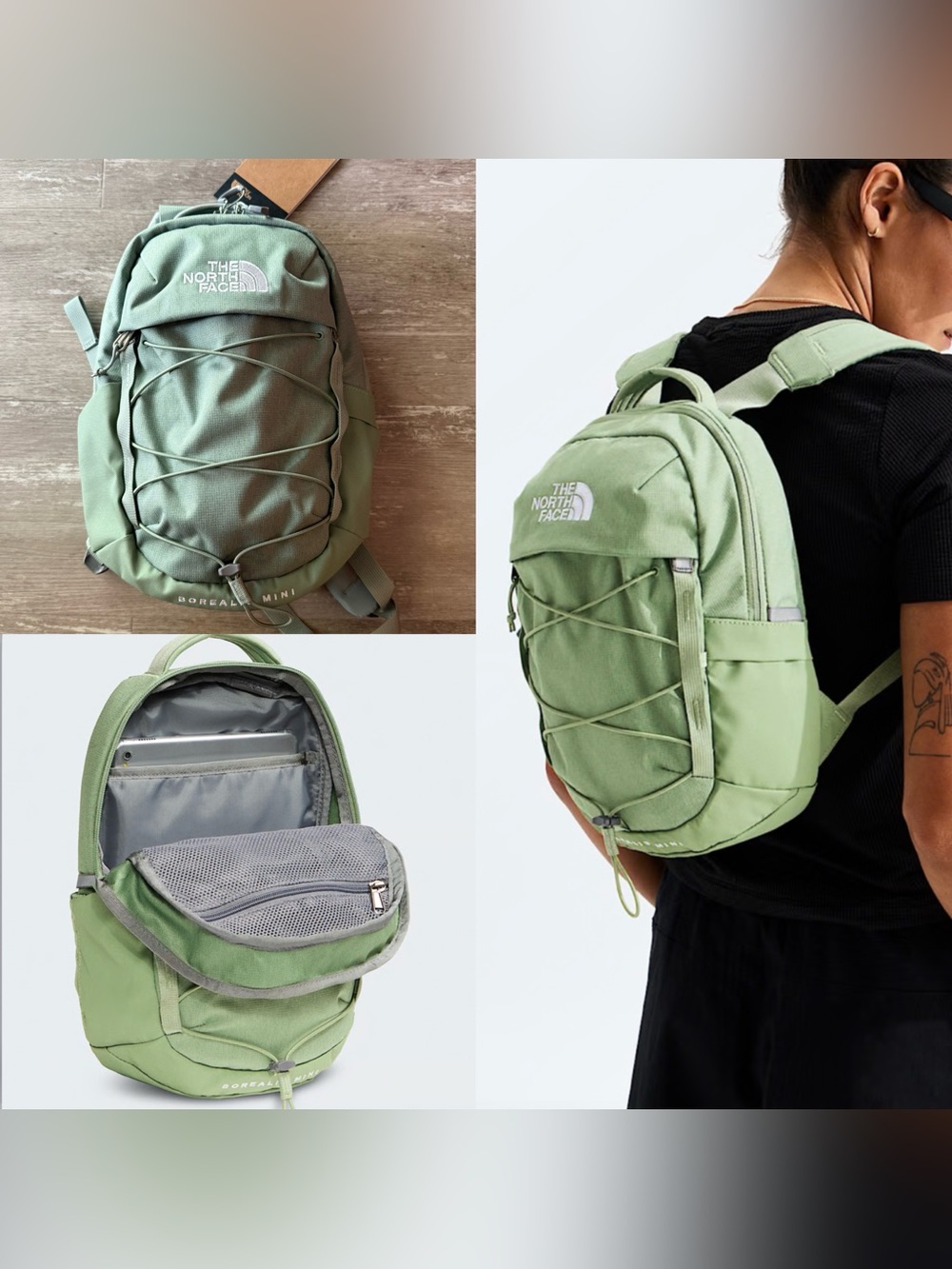 The North Face Borealis Mini Backpack in Slate Moss light green NEW EDC gorpcore